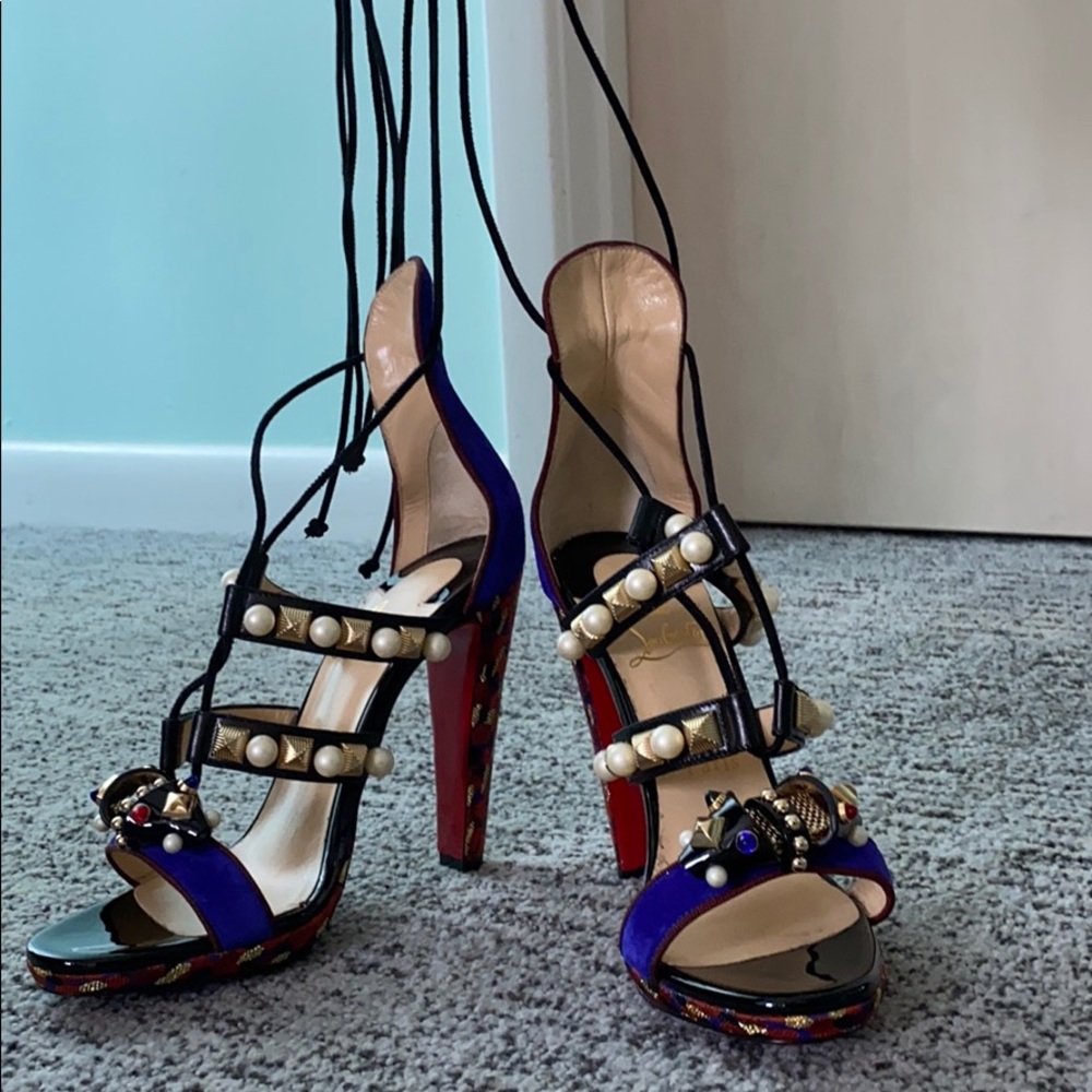 Christian Louboutin Lace Up Pumps